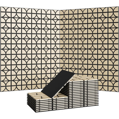 3D Acoustic Wood Panels, 12" x 12"
