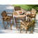 Outdoor Round Teak Bar Table