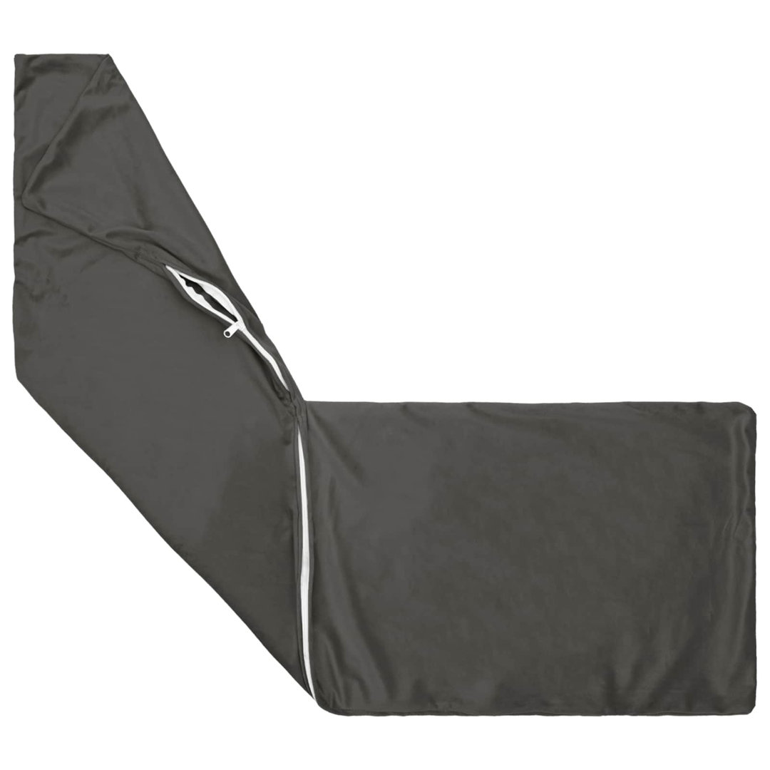 vidaXL - Cushion Cover - 40 x 145 cm - Velvet - Grey - Image 2