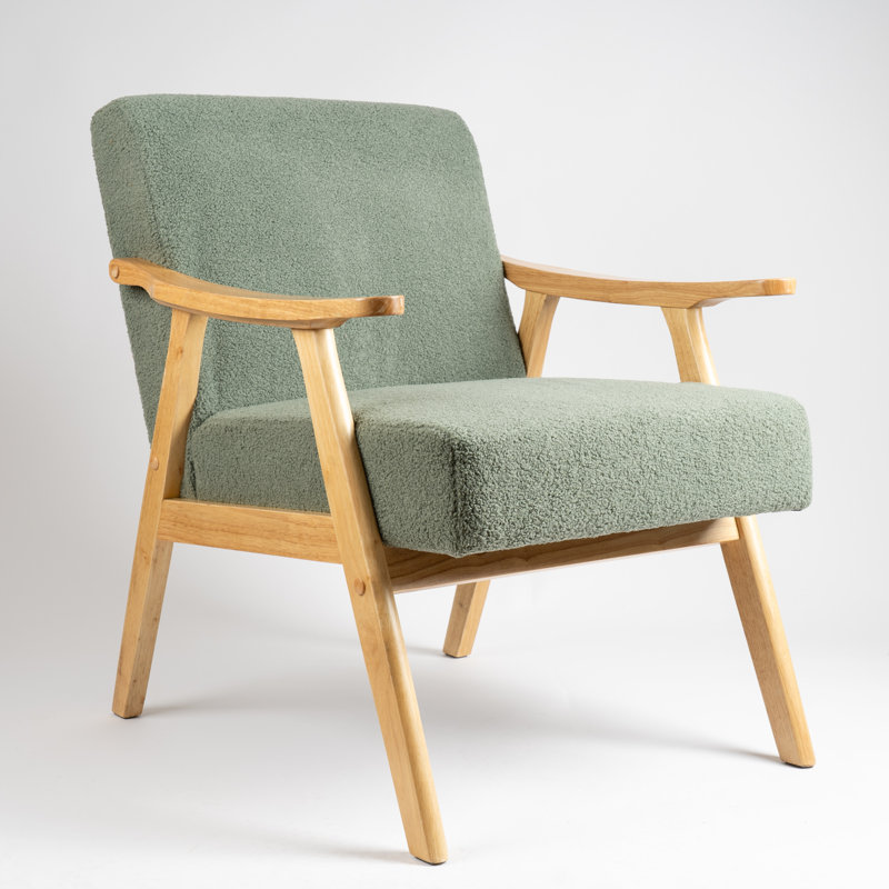 Upholstered Lounge Chair, Green