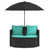 Coussin turquoise / structure noire