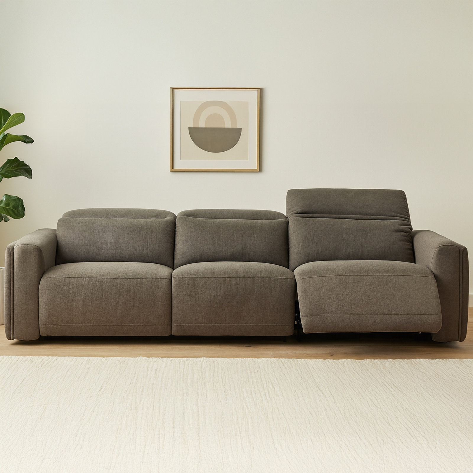 Wilder Power Recliner Sofa Soft Taupe, Tan