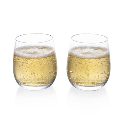 Set of 2 Stemless Wine Glasses