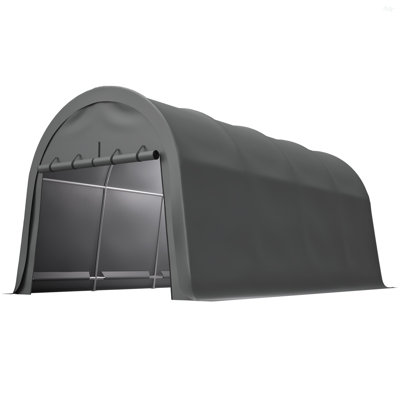 Anti-Snow 10X20 FT Carport, Commercial Grade Heavy Duty Portable Garage Canopy With Steel Frame & Vented Roof, Waterproof Outdoor Storage Shed For Vehicle, Boat, RV