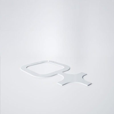 Lancaster Decorative Fretwork Acrylic Wall Panels, Extra Small, 12 7/8"W x 7 3/8"H x 1/8"T, White