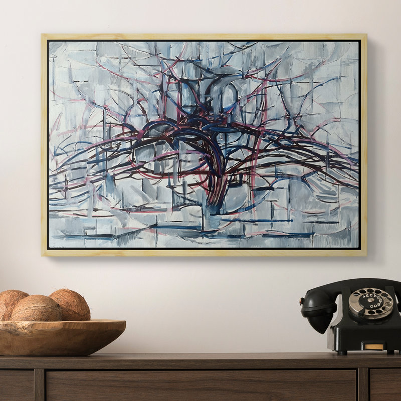 «Horizontal Tree», 1912 - Piet Mondrian, toile tendue avec châssis, 16 x 24, Naturel