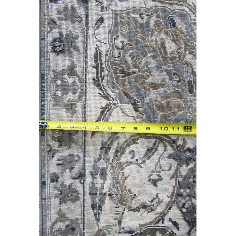 Tapis unique ivoire tissé à la main nouvel âge 8 pi 1 po x 10 pi 2 po Agra