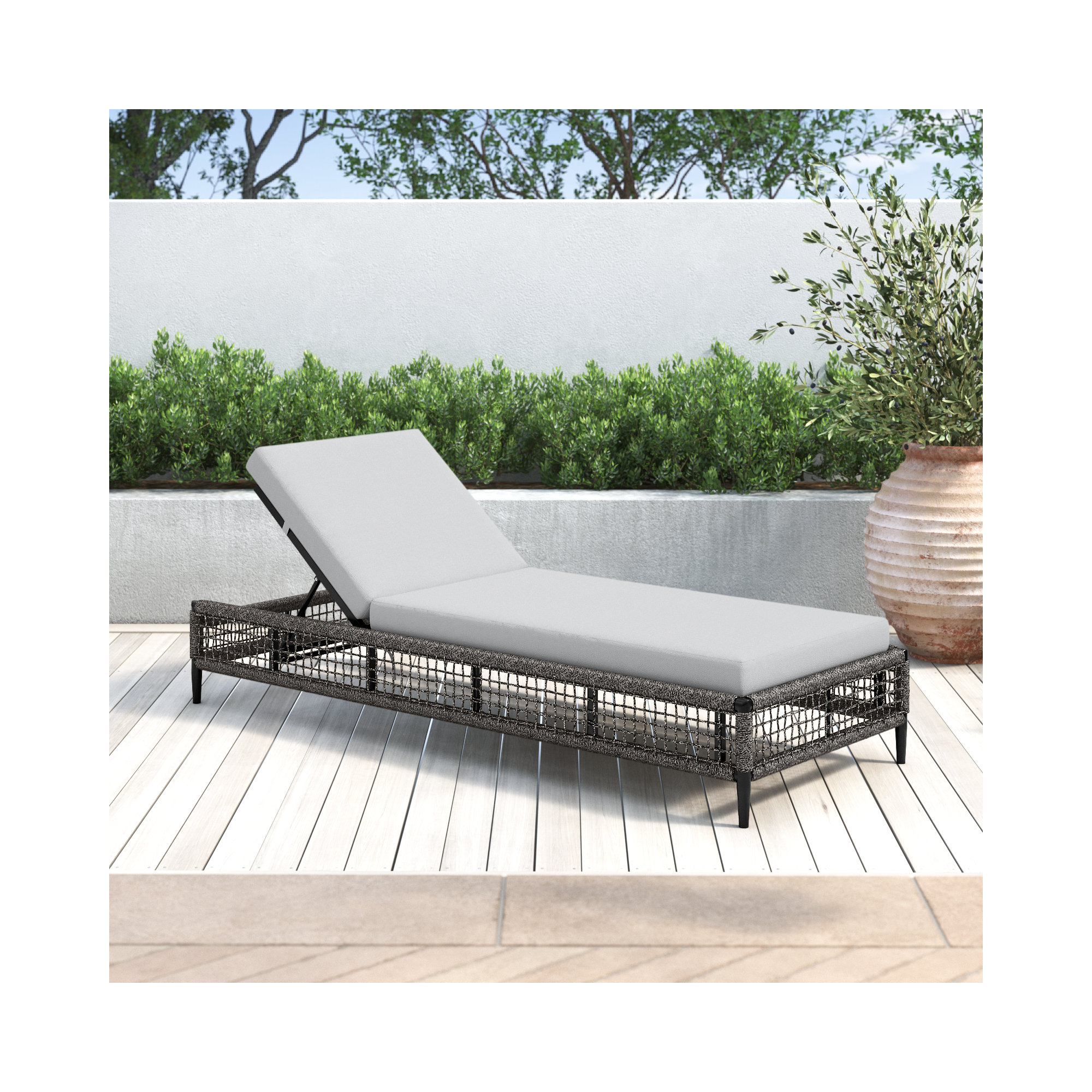 Scotia 31'' Outdoor Aluminum Chaise Lounge