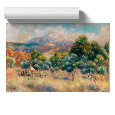 Mount of Sainte-Victoire by Pierre-Auguste Renoir - Unframed Painting