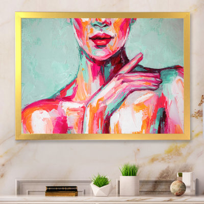 «Pastel Artistic Seduction Woman V», reproduction d'art sur toile