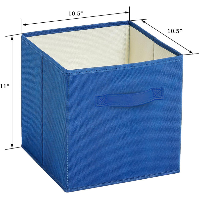 Foldable Storage Bin (Set of 6), Navy Blue