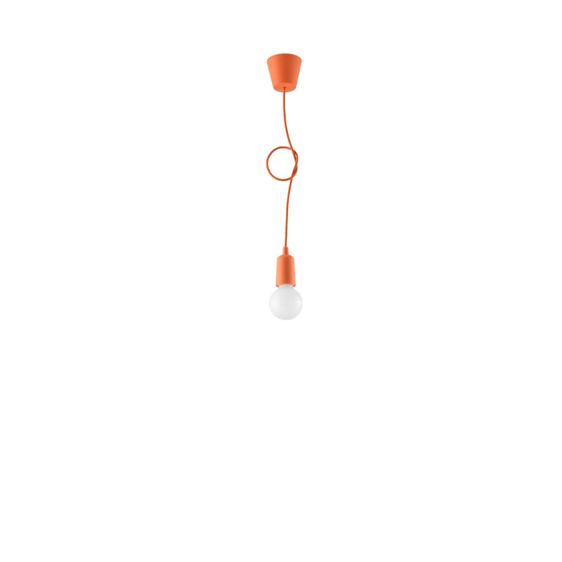 Borofsky 1 - Light White Pendant, Orange