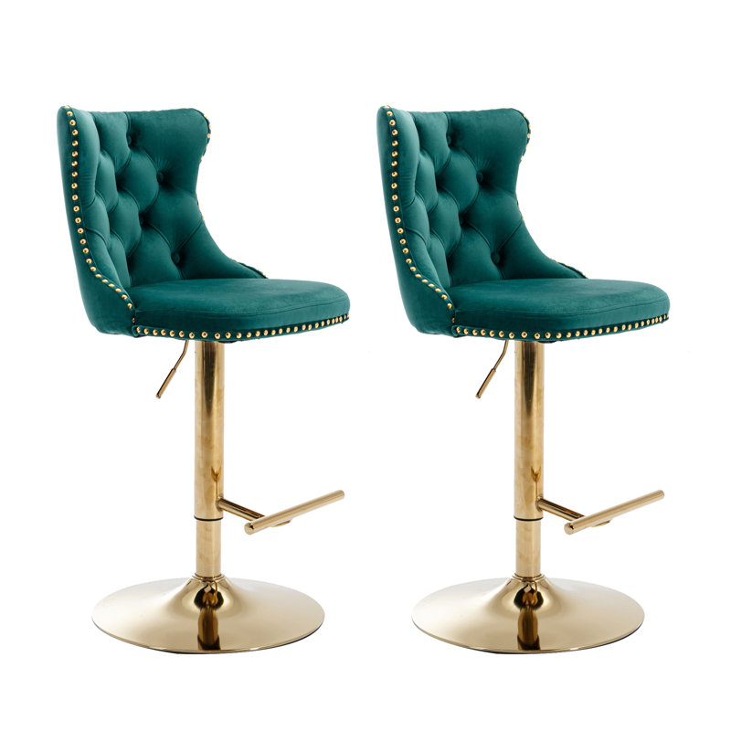 Tabouret à hauteur réglable Javarius, Vert