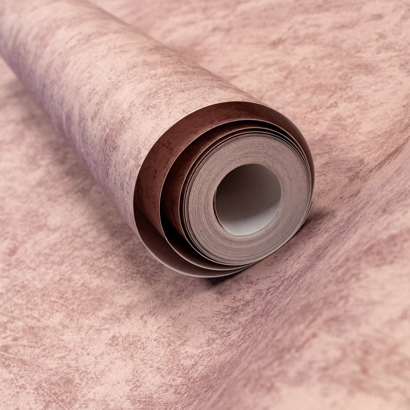 Thaler Shimmery Plain Texture 10.05m x 53cm Wallpaper Roll, Pink