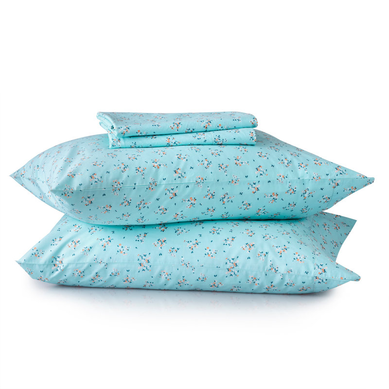 Ensemble de draps en percale 100% coton 200 fils Ayla, Grand
