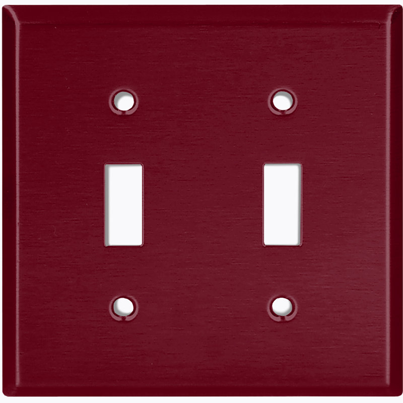 Couvercle de prise de plaque d'interrupteur en métal (brun simple - bascule simple), Bourgogne