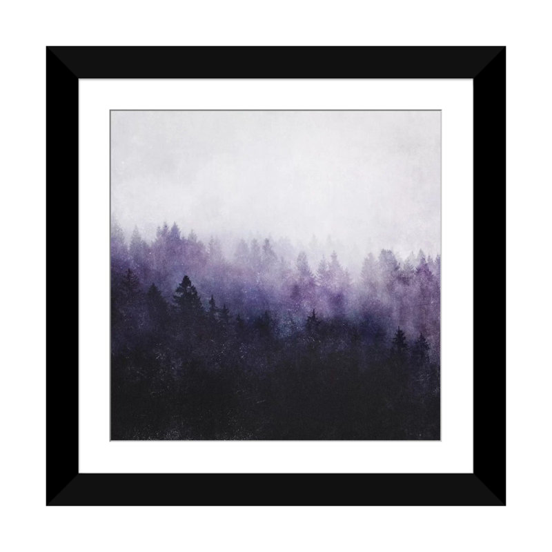 Reproduction d’art sur toile tendue, Papier d'art encadré noir, Blanc, H 24 po x l 24 po x P 1 po