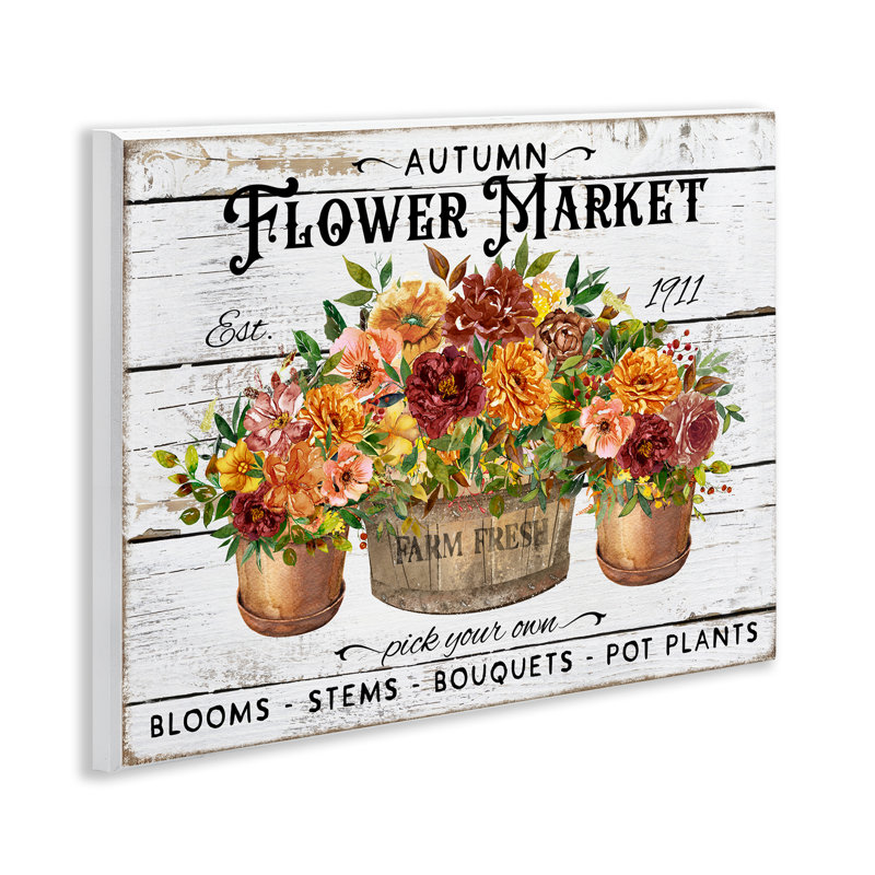  Art mural d'automne sur le marché aux fleurs par Creatif Belle