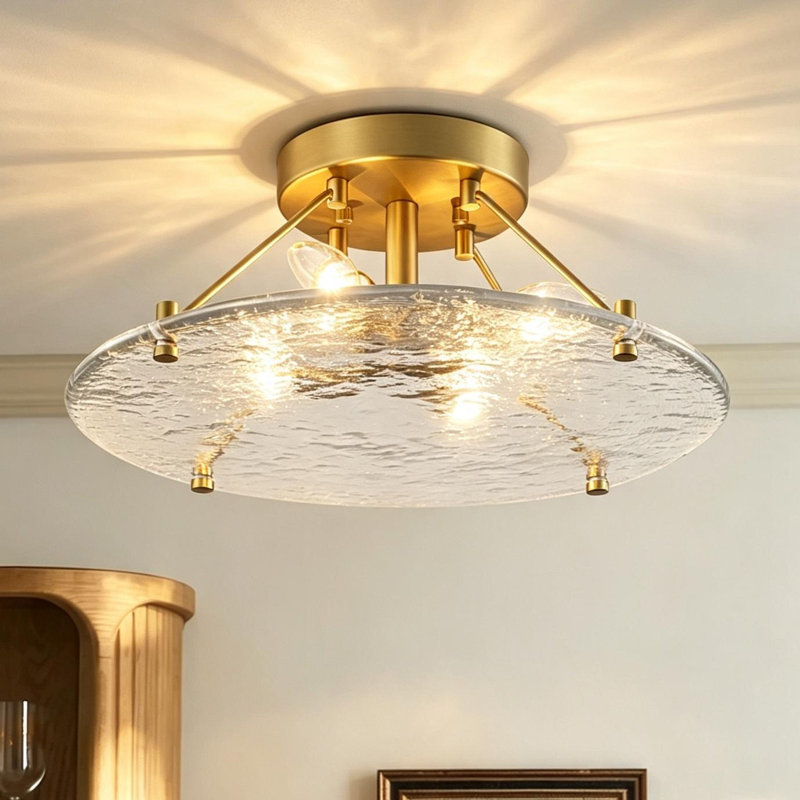 Abbate 4 - Light Glass Flush Mount Ceiling Light