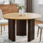 Table de salle à manger en bois de chêne 46 po à deux tons 46 po-117547368-117547366-117547365