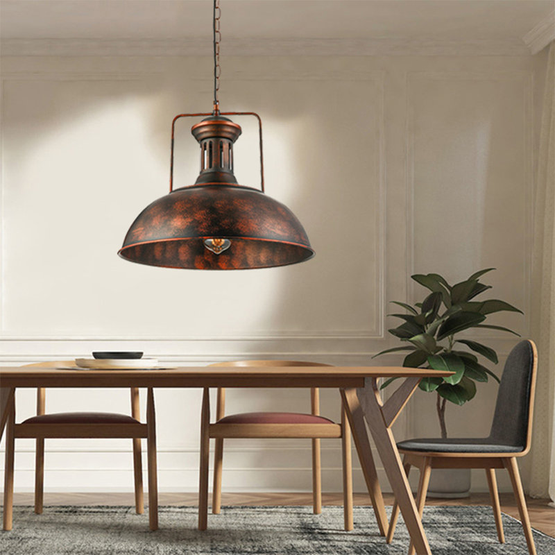 Alexadra 1 - Light Copper Shaded Pendant, 56'' H X 16'' W X 16'' D