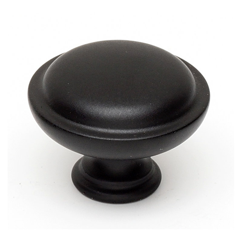 Poignée champignon, Noir mat, H 1 po x l 1,25 po x P 1,25 po