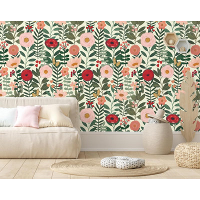 Papier peint adhésif floral Floral