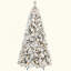 Arbre de Noël floqué avec 500 lumières à DEL blanc chaud - 1252 pointes, PVC enneigé et branches à aiguilles dures, conception à charnières pour une installation facile, support en métal robuste - arbre de vacances complet et réaliste-1089344932-1089344931