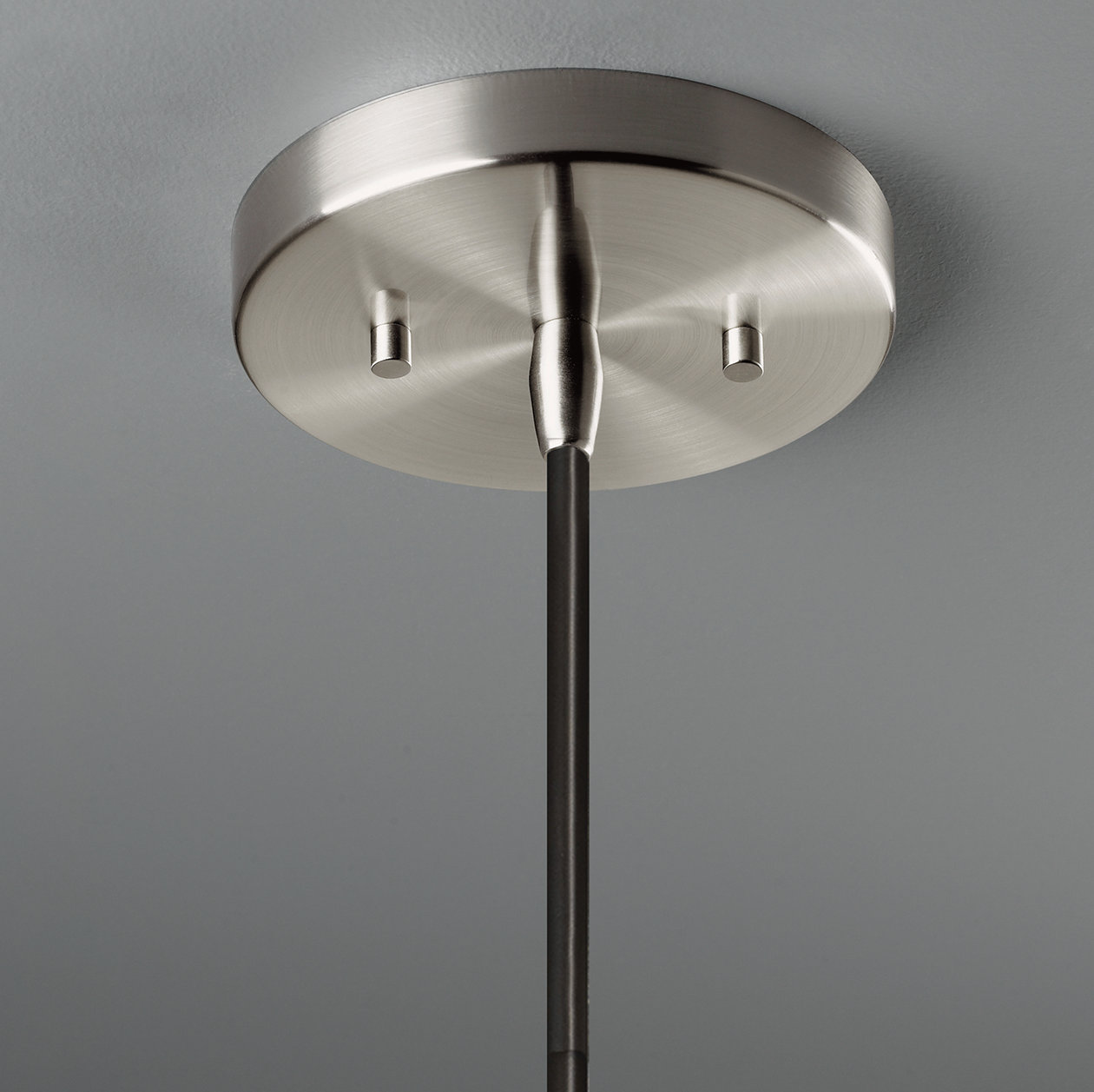 Leni Single Light Ceramic Dimmable Pendant, Pewter Green, Polished Chrome