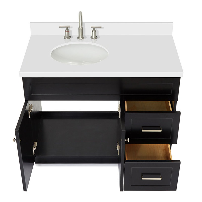 Ensemble de meuble-lavabo simple 43 po Abell, Noir