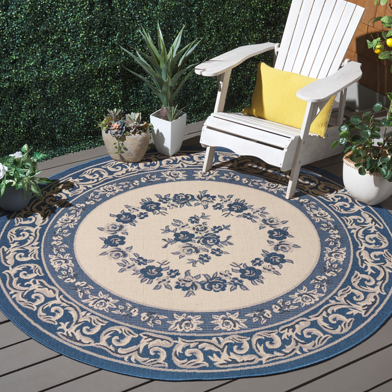 Steinman Performance Floral Indoor/Outdoor Area Rug