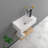 18" x 10" White Ceramic Rectangular Wall Mount / Vessel Bathroom Sink for Small Bathrooms