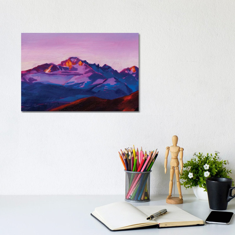 Longs Peak Sunrise by Andrea Fairservice - Wrapped Canvas Painting, 20.32cm H x 30.48cm W