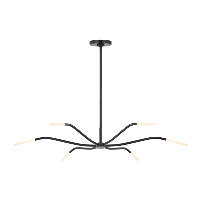 Lajos LED Chandelier, Bronze, 6 Lights, 4.5" H x 38.9" W x 38.9" D