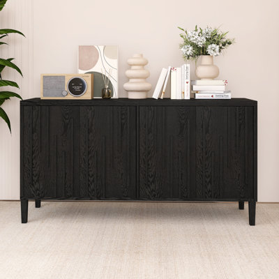 59.80 Inch Wood Sideboard With Hidden Handle