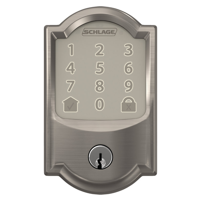 Encode Smart WiFi Deadbolt with Camelot Trim, Satin Nickel, Yes
