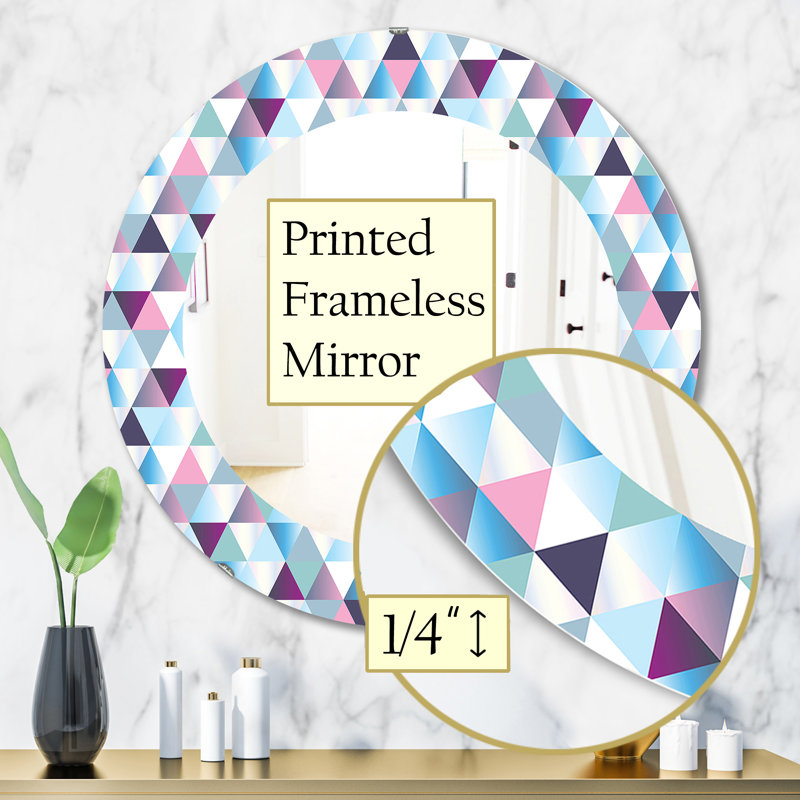 Miroir mural Triamular Colourfields 13 Glam, H 31,5 po x l po