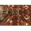 Tapis rouge rétro fait à la main 5 pi 9 po x 8 pi 5 po Tribal