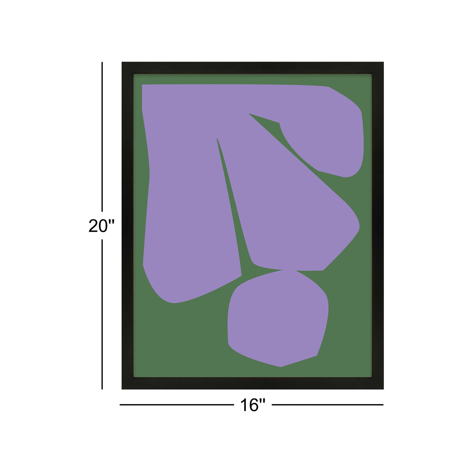 Element 2 by Michael Kempen, 20" H x 16" W x 1.25" D, Black