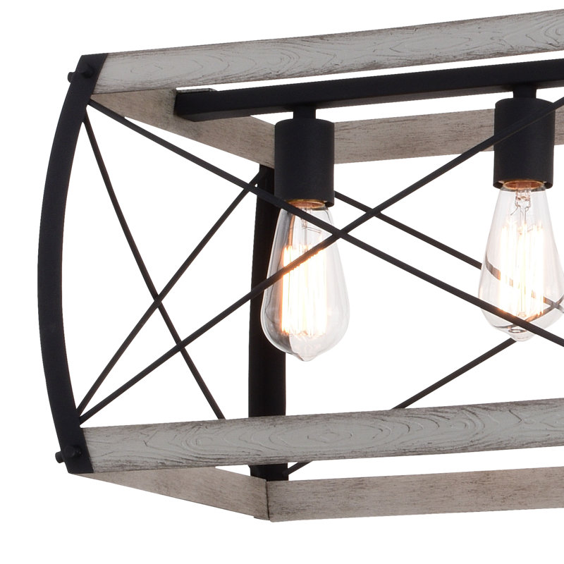 Luminaire suspendu carré / rectangulaire à 5 lumières pour îlot de cuisine