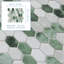 Carreau de mosaïque en verre recyclé hexagonal 10,75 po x 10,12 po-122443375