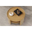 Table basse ronde à 2 niveaux en bois naturel avec base en rotin de rangement de 31,3 po (table basse uniquement, sans chaises)