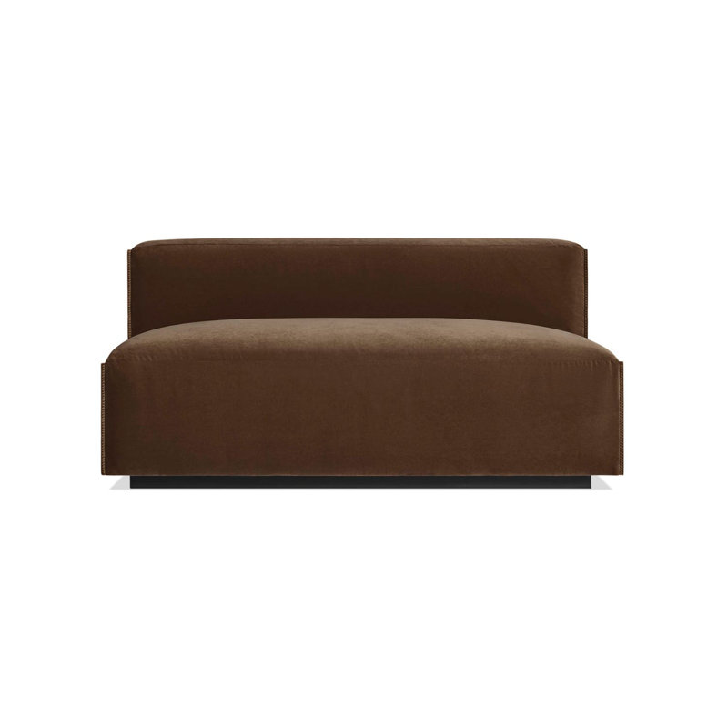 Cleon Sofa, Coffee Velvet Polyester Blend