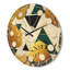 Horloge murale Golden Foliage V - Mid-Century-63891552