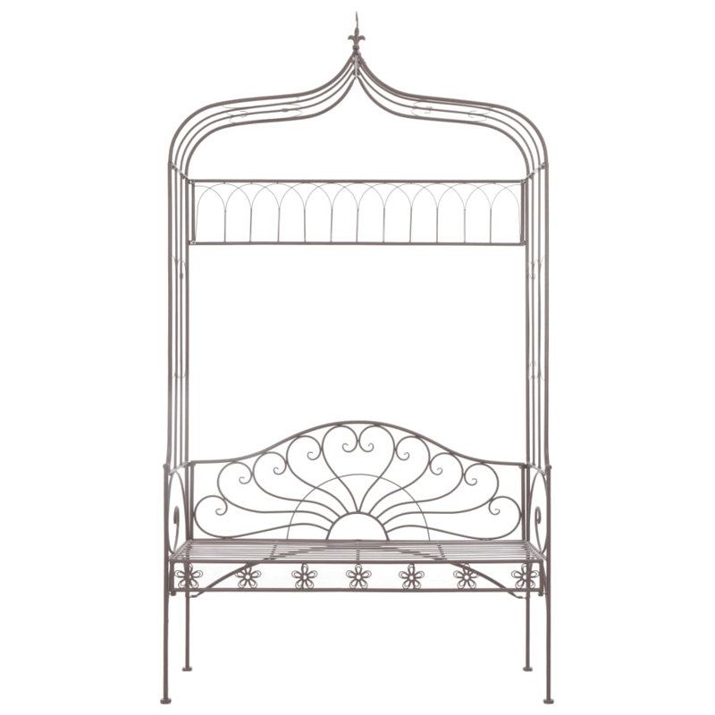 Banc de jardin en acier inoxydable Ethanmichael, Marron