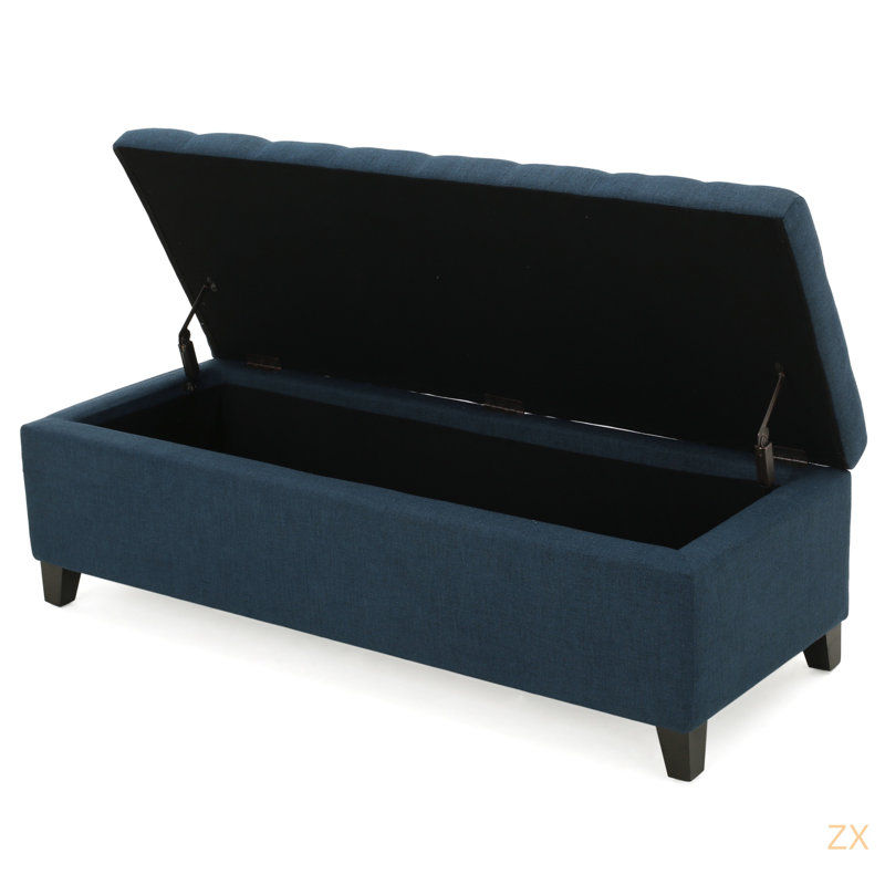 Banc de rangement avec repose-pieds Upholstein, Marine