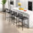 Bar Stools  With Footrest, Upholstered Bar Chairs With Back, Counter Height Barstools, Set Of 4-105504449