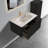29.90" Striped Floating Bathroom Vanity With Sink