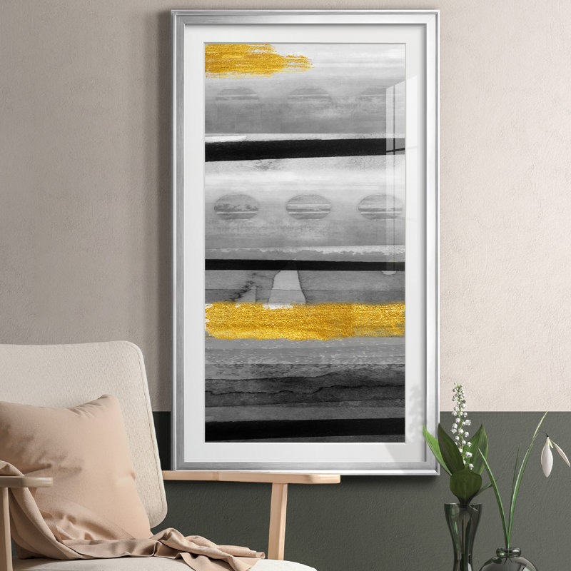 Layers of Time III - Cadre photo, reproduction d'art, H 22,5 po x l 42,5 po x P 1,5 po, Papier avec cadre argenté