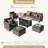 Outdoor Furniture And Sofa 7-Piece Set With Stove-102079208